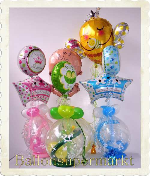 Gschenkballons, Luftballons Geschenkideen zu Geburt, Taufe und Babyparty