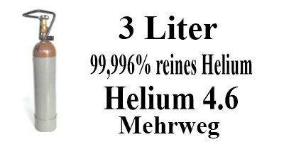 Ballongas Helium Einweg Flasche 3 Liter