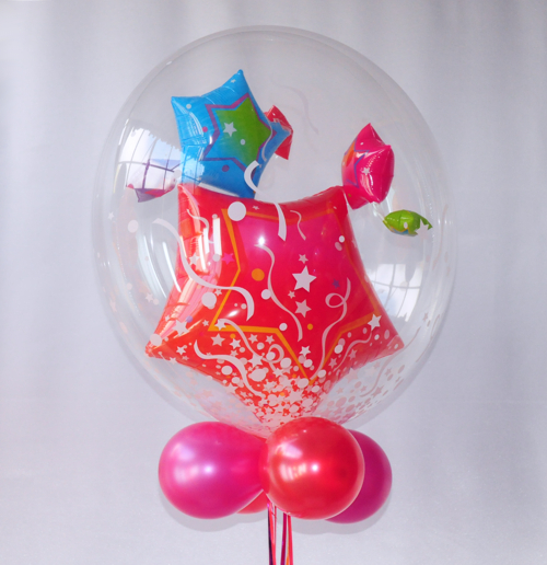 bubble mit cluster folienballon