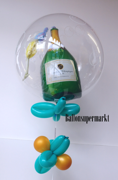 champagner bubble mit dekoration