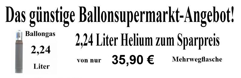 Das besonders günstige Ballongas-Angebot vom Ballonsupermarkt